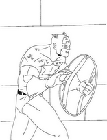 coloriage captain america arrive furtivement